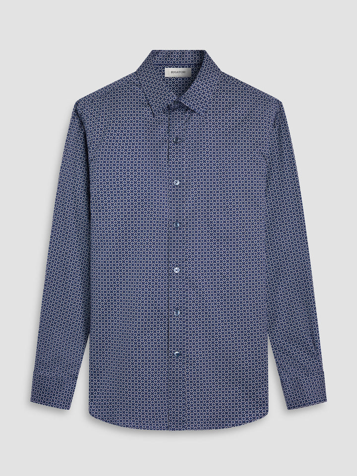 AXEL LONG SLEEVE SHIRT (NIGHTBLUE) - BUGATCHI
