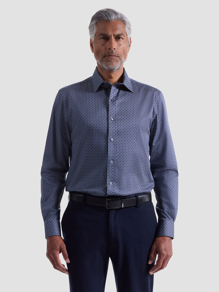 AXEL LONG SLEEVE SHIRT (NIGHTBLUE) - BUGATCHI
