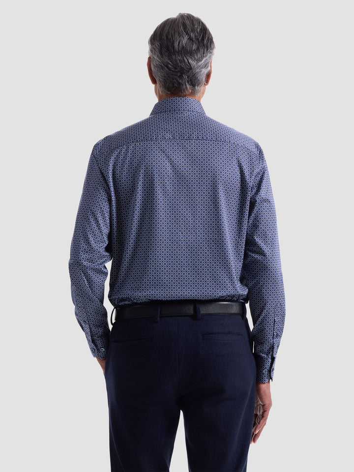 AXEL LONG SLEEVE SHIRT (NIGHTBLUE) - BUGATCHI