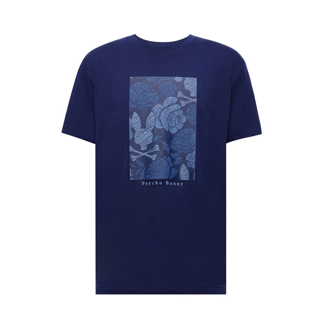 ROWEN PRINTED T-SHIRT (BLUE) - PSYCHO BUNNY