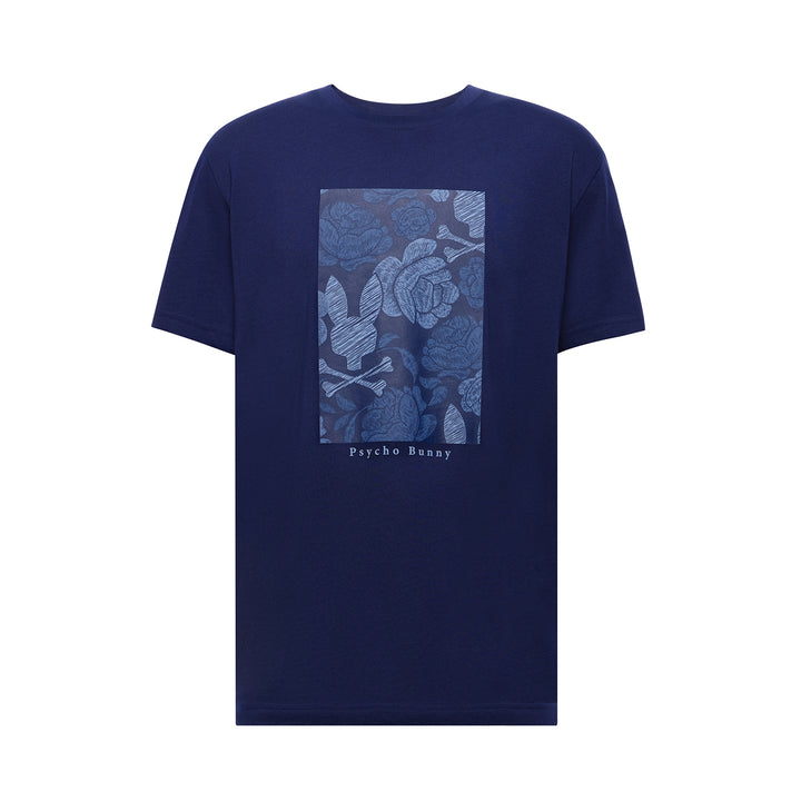 ROWEN PRINTED T-SHIRT (BLUE) - PSYCHO BUNNY