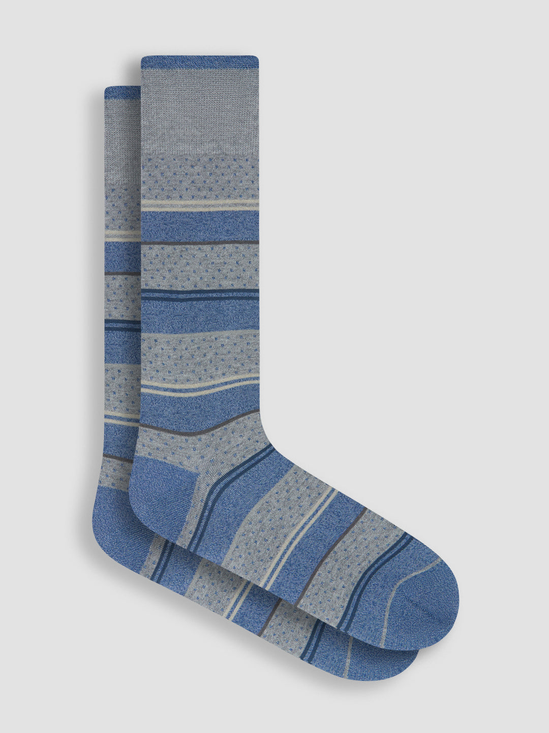 DRESS SOCKS STRIPE (STEEL) - BUGATCHI