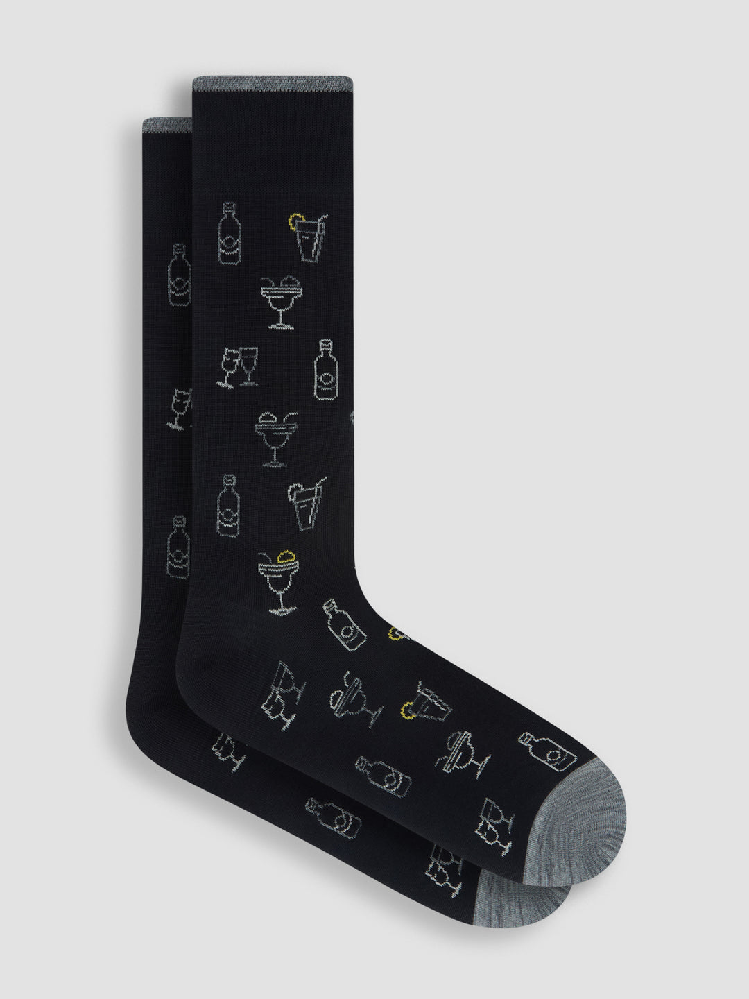 DRESS SOCKS MARTINI (BLACK) - BUGATCHI