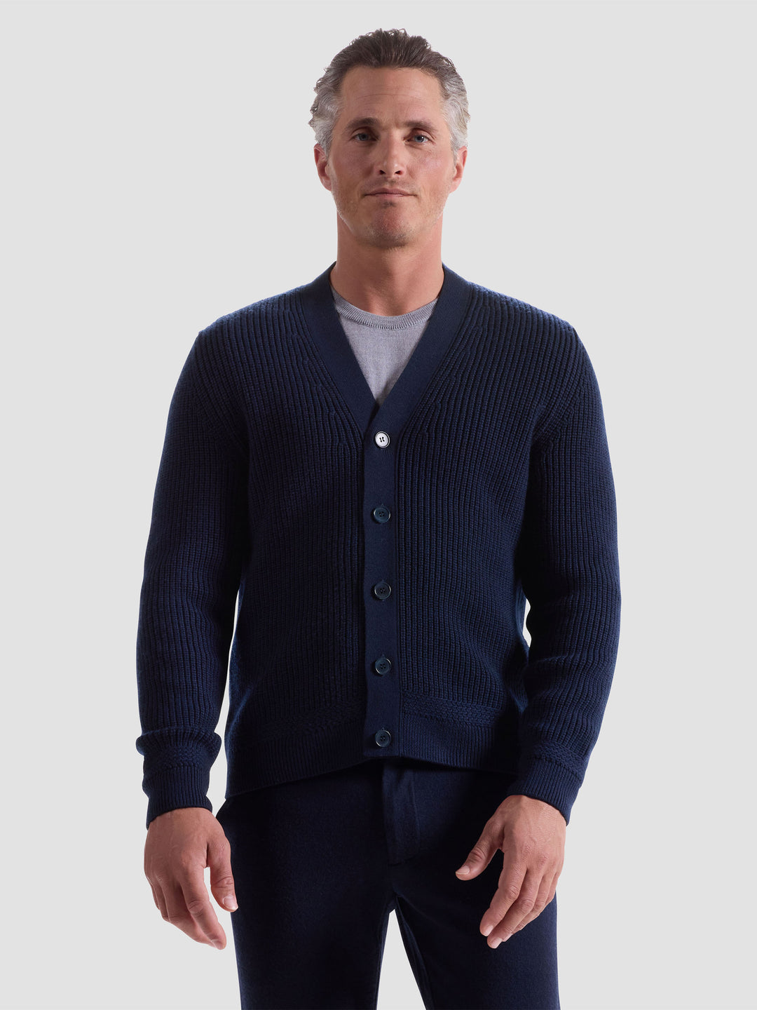CARDIGAN SWEATER (NAVY) - BUGATCHI