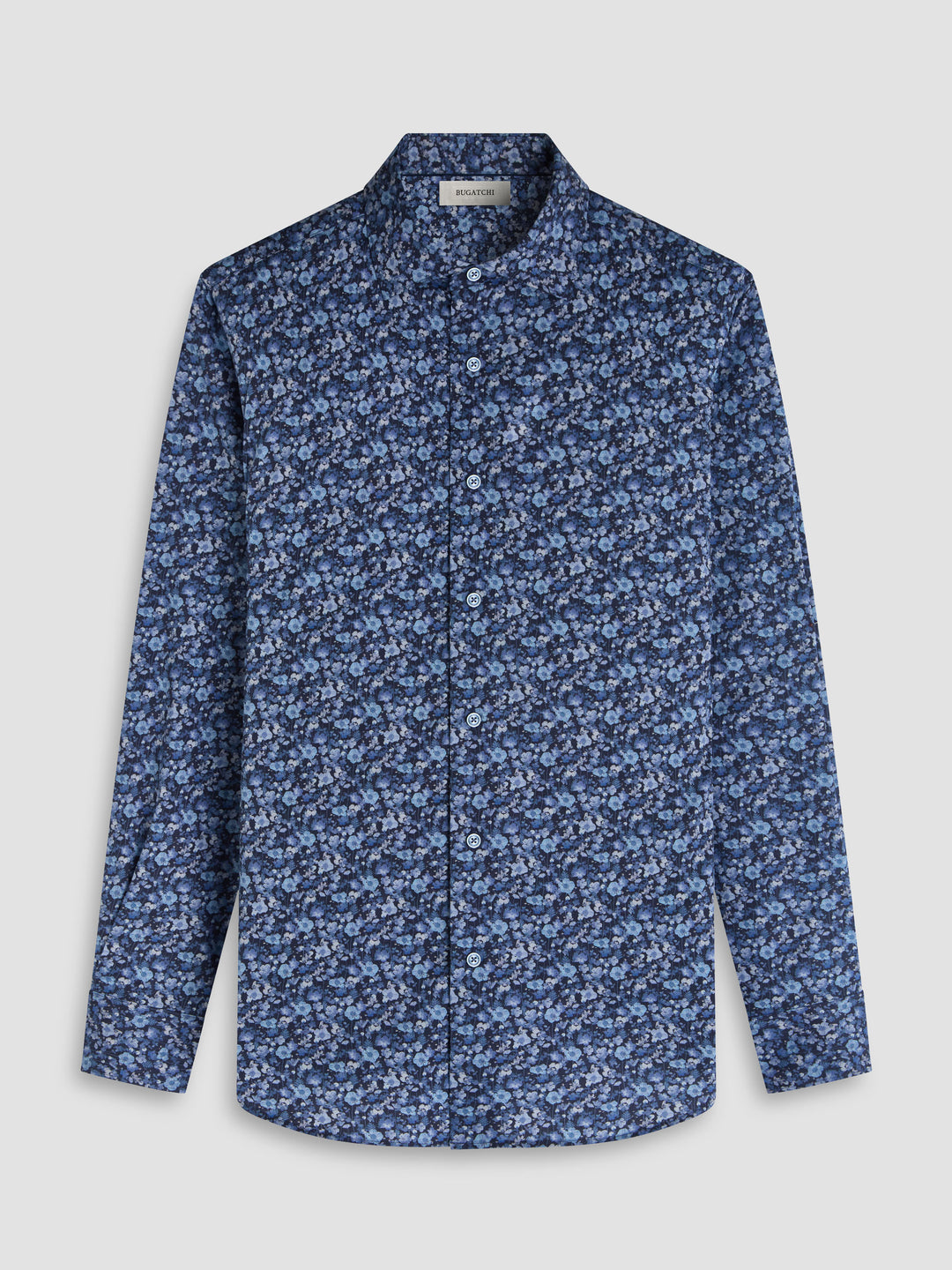 AXEL PRINTED SHIRT (COBALT) - BUGATCHI