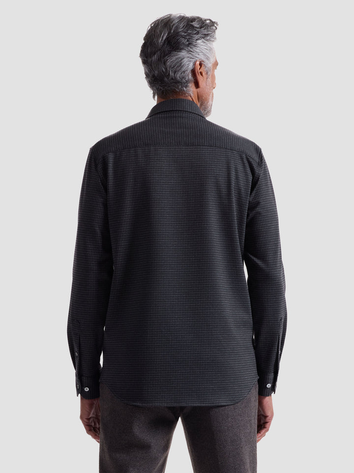 KNIT SHIRT (HOUNDSTOOTH) - BUGATCHI