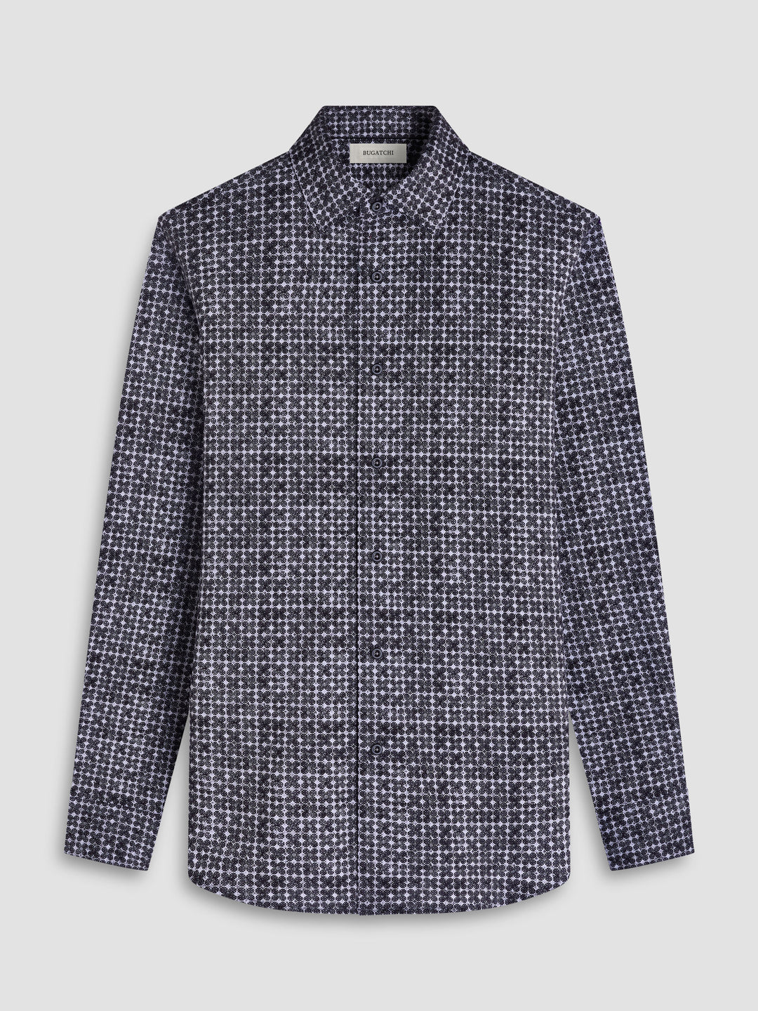 JAMES PRINTED SHIRT (BLACK) - BUGATCHI