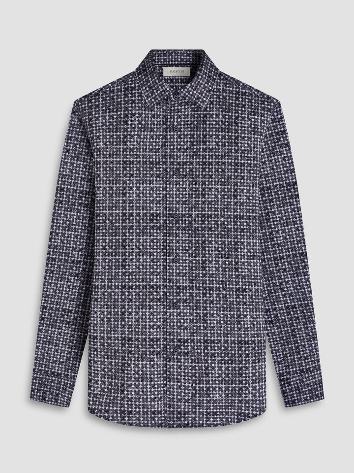 JAMES PRINTED SHIRT (BLACK) - BUGATCHI