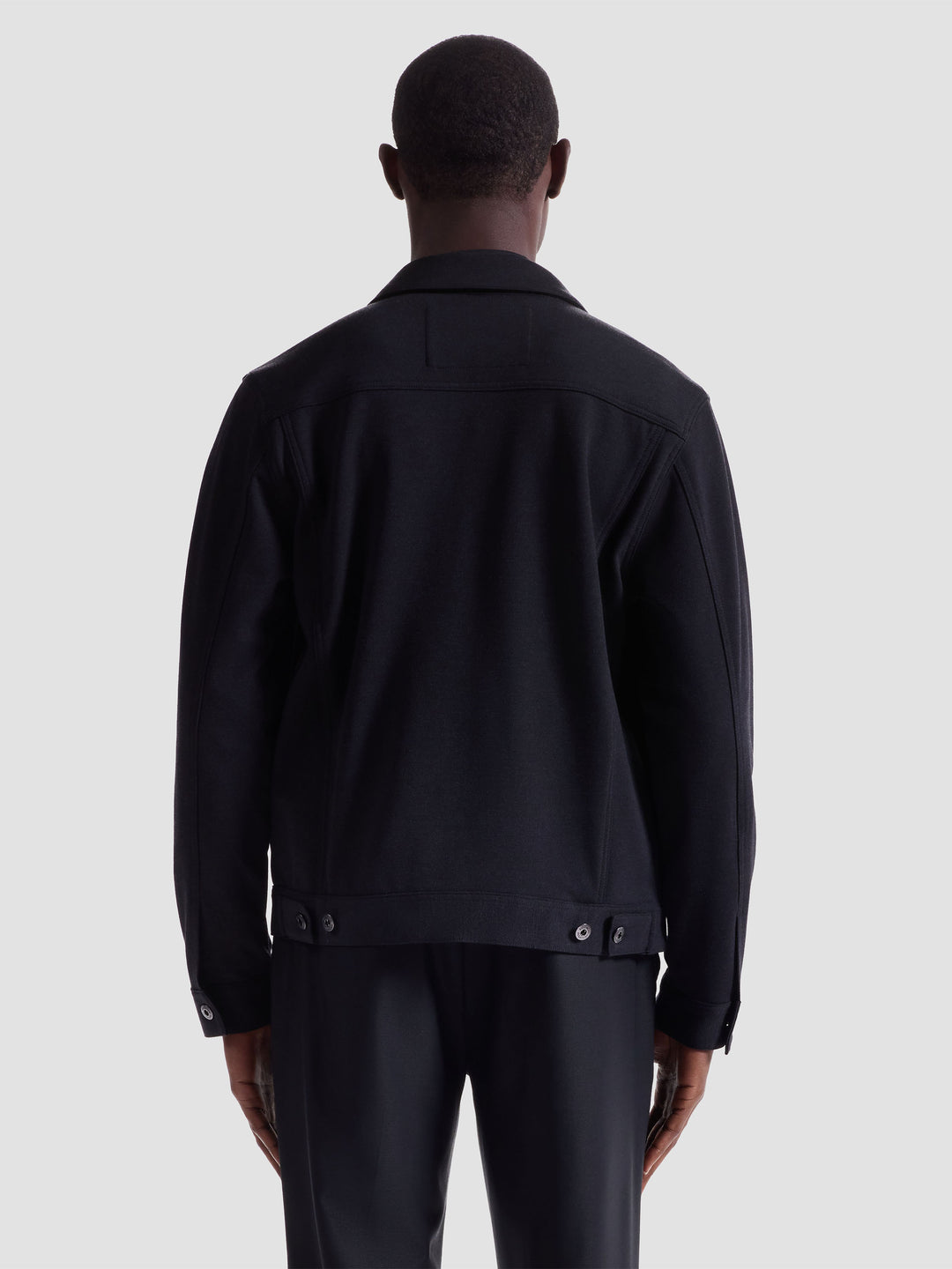 KNIT DENIM JACKET (BLACK) - BUGATCHI