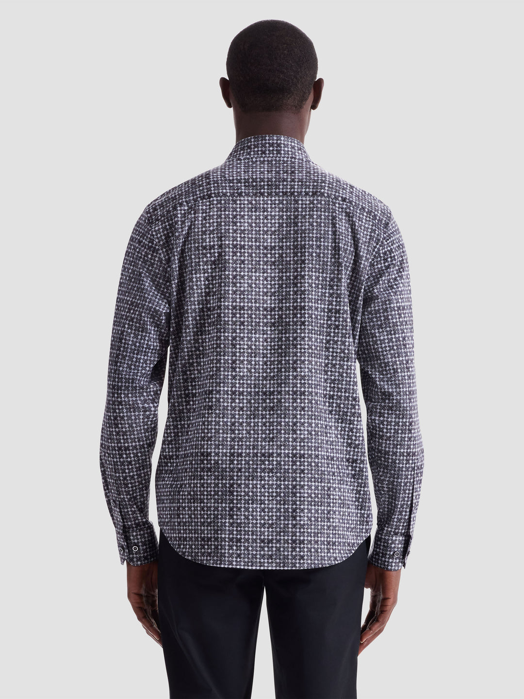 JAMES PRINTED SHIRT (BLACK) - BUGATCHI