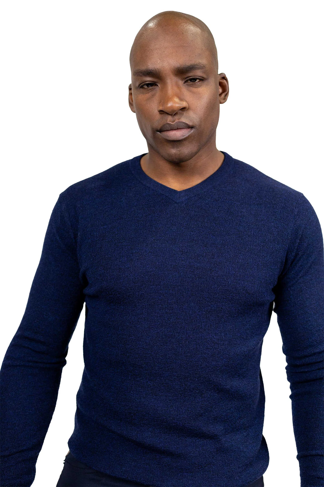 ELTON V-NECK SWEATER (NAVY) - 7 DOWNIE